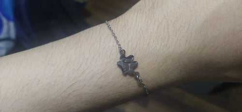 Bracelet Patte Personnalisée en Acier Inoxydable Mixte Modèle Tinou — photo d'un client 2